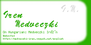 iren medveczki business card